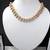 White pearl Double line gota necklace set