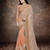 peach embroidered net saree With Blouse