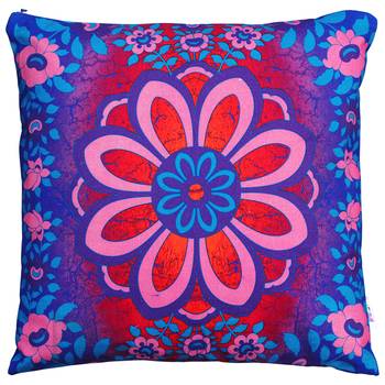 Sparkling flower motif cushion cover 1
