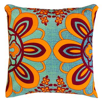 Dazzling flower motif cushion cover 1