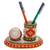 Meenakari Marble Pen Stand n Table Clock