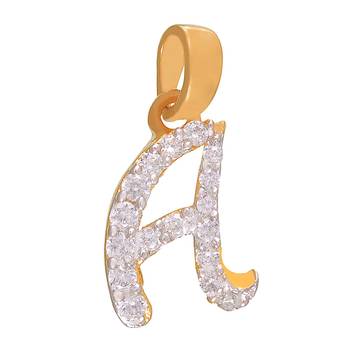 Amazing A Initial Pendant Made With Stones without Chain 1