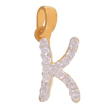 Kind K Initial Pendant Made With Stones without Chain 1