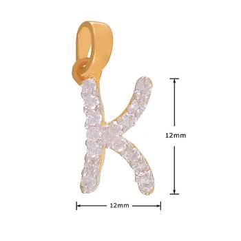 Kind K Initial Pendant Made With Stones without Chain 2