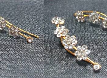 White stone golden kaan earrings 2