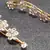 White stone golden kaan earrings