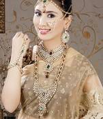 Multicolor kundan complete dulhan bridal jewelry necklace set