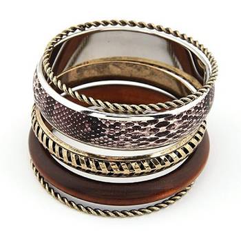 Snake Skin Print Bangle Set 1