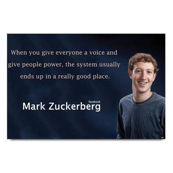 Mark Zuckerberg Quote Poster 1
