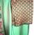 Satin Silk Green iridescent Designer Saree with Red undertone