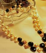 Trendy Two Layer Green Golden Balls Neckpiece