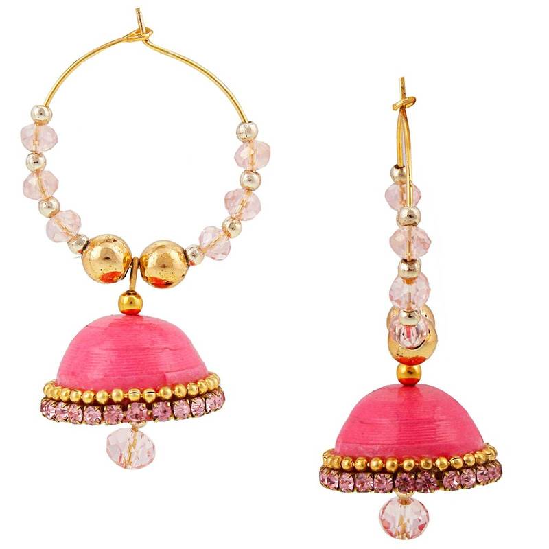 Elegant Look with Clipon Earring Hancrafted Baali Jhumka