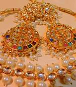 Classy Fusion Gold Plated Navratna Necklace