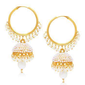Divine Jhumki Gold Plated Set of two Pair Earring Combo For Women 3