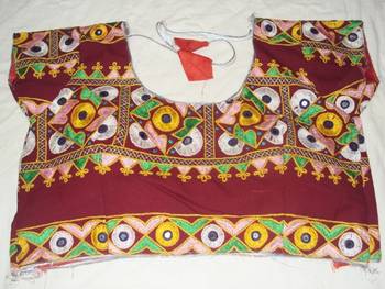 Pure Kachchi Hand work Blouse - Real mirror work - kutch work blouse 1