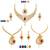 Finely Gold Plated AD Set of three Necklace Set Detachable to Pendant Set with Chain and Set