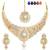 Finely Gold Plated AD Set of three Necklace Set Detachable to Pendant Set with Chain and Set