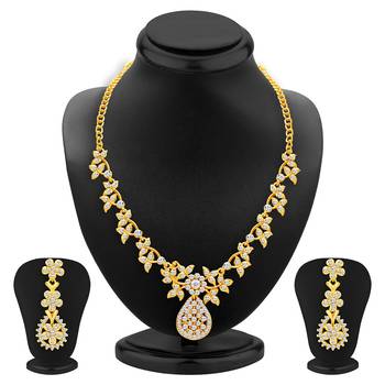 Intricately Gold Plated AD Set of three Necklace Set Combo For Women 3