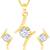 Lavish Gold Plated Solitaire Set of three Pendant Set Combo For Women