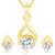 Lavish Gold Plated Solitaire Set of three Pendant Set Combo For Women