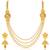 Stylish Jalebi 4 String Gold Plated Necklace Set For Women