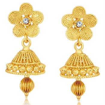 Stylish Jalebi 4 String Gold Plated Necklace Set For Women 4