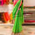 Green Embroidered Georgette Saree With Blouse