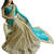 light_blue embroidered georgette saree With Blouse