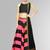multicolor printed raw silk ghagra choli