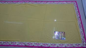 Yellow Embroidered Georgette Saree With Blouse 4