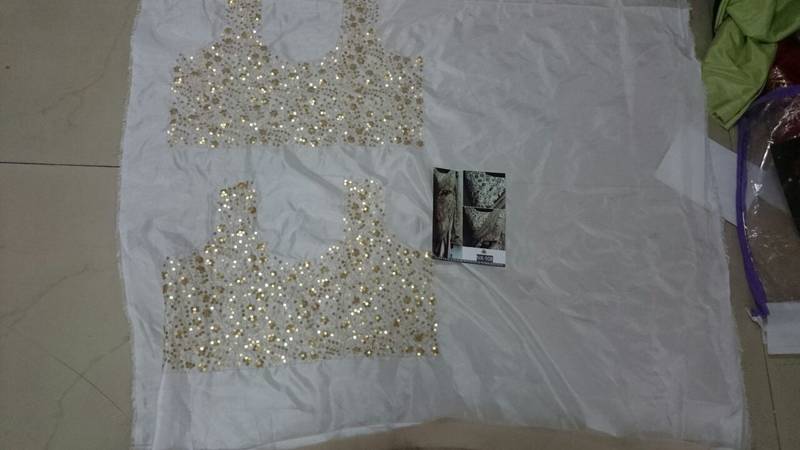 Beige Embroidered Nylon Mono Net Saree With Blouse