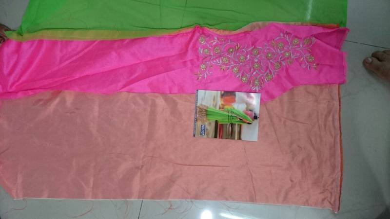 Green Embroidered Georgette Saree With Blouse