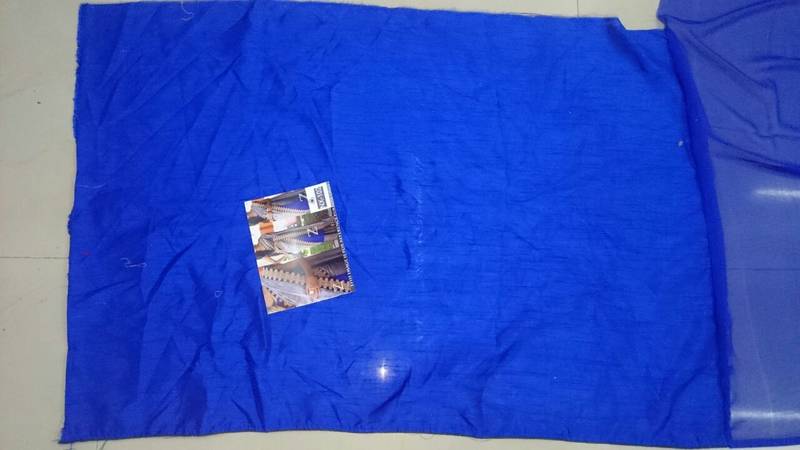 Gray And Blue Embroidered Nylon Silk Georgette Saree With Blouse