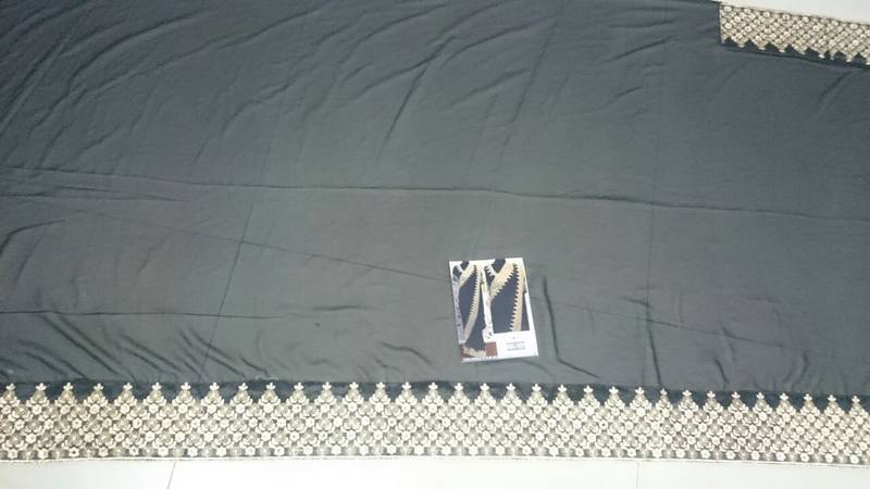 Black Embroidered Georgette Saree With Blouse