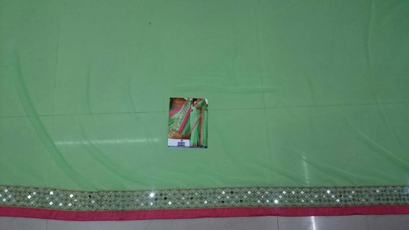 Green Embroidered Georgette Saree With Blouse