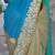 light_blue embroidered georgette saree With Blouse