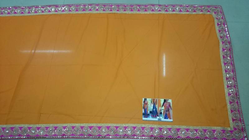 Multi Color Embroidered Georgette Saree With Blouse