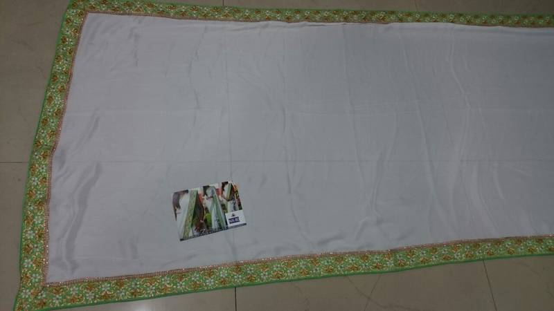 White Embroidered Georgette Saree With Blouse