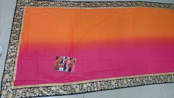 Multi Color Embroidered Georgette Saree With Blouse 3