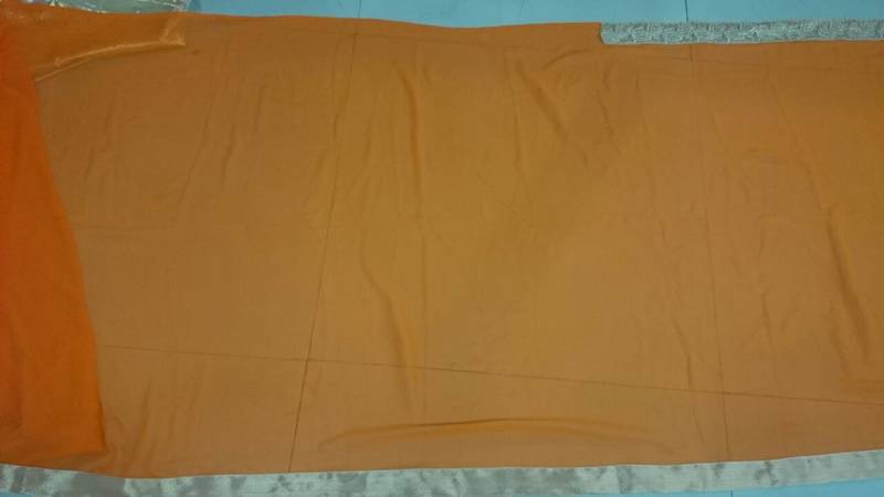 Orange Embroidered Georgette Saree With Blouse