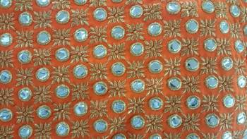 Orange Embroidered Georgette Saree With Blouse 4