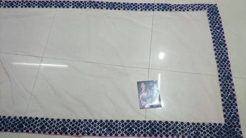 Pink Embroidered Net Saree With Blouse