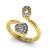 Alphabet C Love Heart Shape Valentine  Gold Plated RING