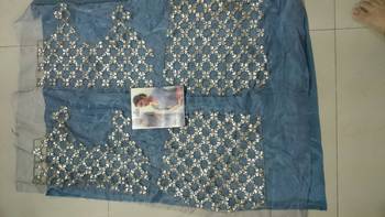 Gray Embroidered Georgette Saree With Blouse 2