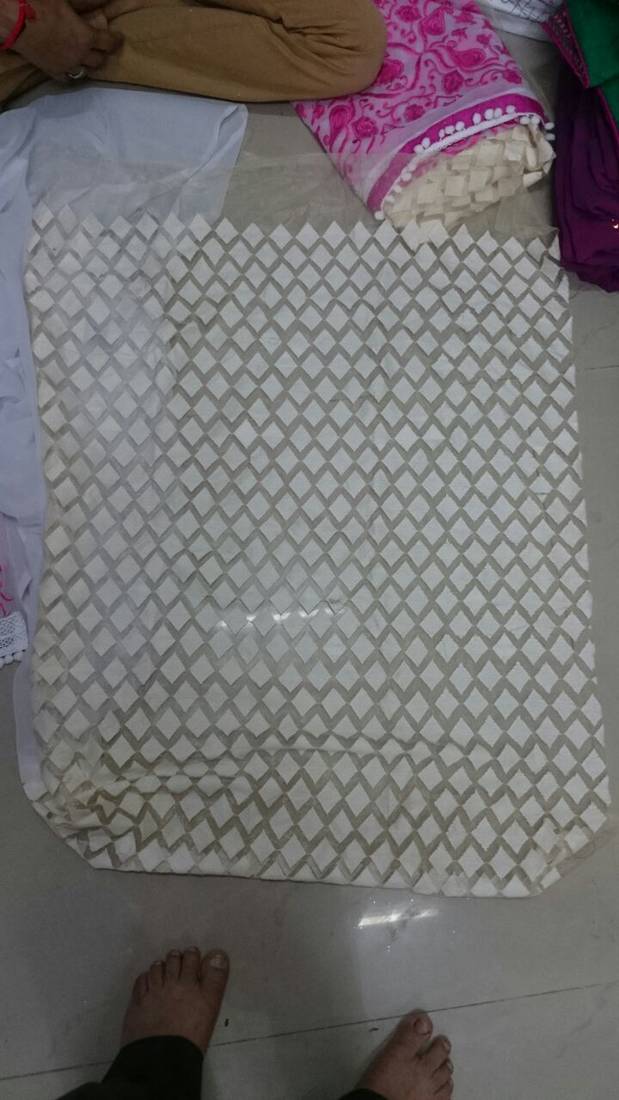 White And Pink Embroidered Georgette Saree With Blouse