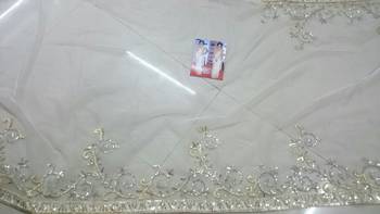 Golden Embroidered Net Saree With Blouse 2