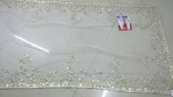 Golden Embroidered Net Saree With Blouse 4