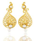 Trendy Gold Colour Mango Shaped Earrings for Girls and Women