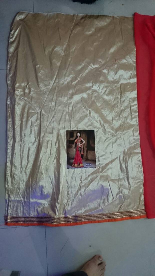 Multi Color Embroidered Georgette Saree With Blouse