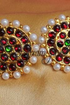 BEAUTIFUL HUGE TEMPLE STYLE EARRINGS